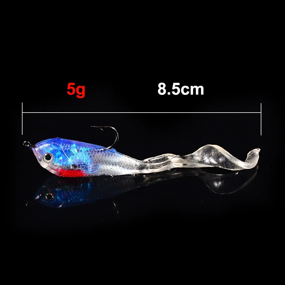 5-Piece Soft Fishing Lures 2.2in 5.2g