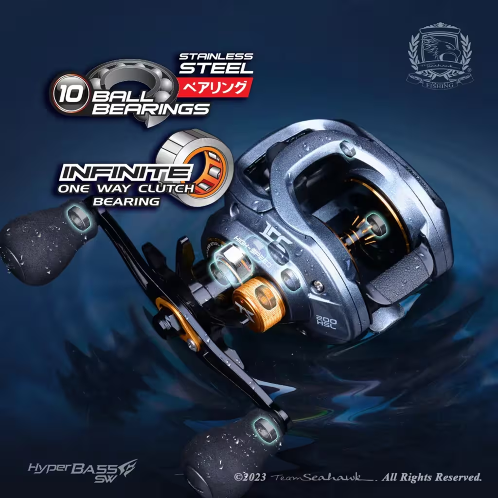 HYPER BASS SW 200HSL Baitcasting Reel 7.5:1